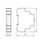 1P, In 45A ITS KDEM-1P LCD Villamosenergia fogyasztásmérő, 