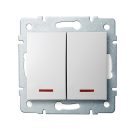 MOWION LOGI 02-1023-102 Dupla nyomókapcsoló jelzőfénnyel