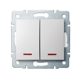 MOWION LOGI 02-1023-102 Dupla nyomókapcsoló jelzőfénnyel