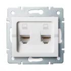 MOWION LOGI 02-1410-002 Dupla, független számítógép-csatlakozó (2x RJ45Cat 5e Jack)