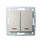 MOWION LOGI 02-1023-103 Dupla nyomókapcsoló jelzőfénnyel