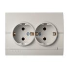 MOWION LOGI 02-1270-103 Schuko, dupla, teljes csatlakozóaljzat