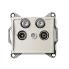 MOWION LOGI 02-1590-003 TV-2xSAT, végzáró csatlakozóaljzat