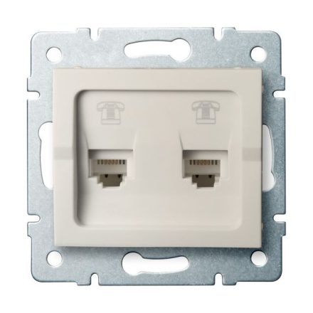 MOWION LOGI 02-1380-003 Dupla, független telefoncsatlakozó (2xRJ11)
