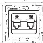 MOWION LOGI 02-1380-003 Dupla, független telefoncsatlakozó (2xRJ11)