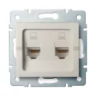 MOWION LOGI 02-1410-003 Dupla, független számítógép-csatlakozó (2x RJ45Cat 5e Jack)