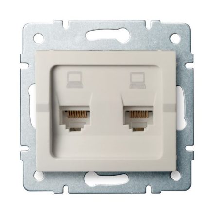 MOWION LOGI 02-1420-003 Dupla, független számítógép-csatlakozó (2x RJ45Cat 6 Jack)