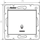 MOWION LOGI 02-1080-143 LED-es „csengő” nyomókapcsoló
