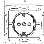MOWION LOGI 02-1240-143 Schuko földelt dugalj, gyermekvédelemmel, tűzbiztos műanyag