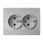 MOWION LOGI 02-1270-143 Schuko, dupla, teljes csatlakozóaljzat