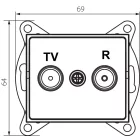 MOWION LOGI 02-1330-043 RTV végzáró antennacsatlakozó aljzat