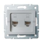 MOWION LOGI 02-1420-043 Dupla, független számítógép-csatlakozó (2x RJ45Cat 6 Jack)