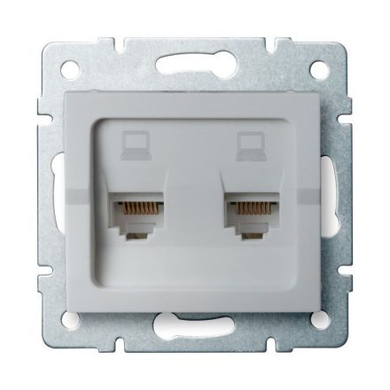 MOWION LOGI 02-1420-043 Dupla, független számítógép-csatlakozó (2x RJ45Cat 6 Jack)