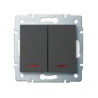 MOWION LOGI 02-1023-141 Dupla nyomókapcsoló jelzőfénnyel