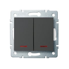 MOWION LOGI 02-1023-141 Dupla nyomókapcsoló jelzőfénnyel