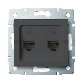   MOWION LOGI 02-1420-041 Dupla, független számítógép-csatlakozó (2x RJ45Cat 6 Jack)
