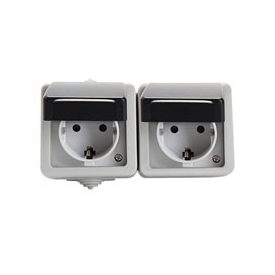    MOWION TEKNO 05-1248-143 Dupla Schuko aljzat érintkezés védelemmel