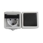 MOWION TEKNO 05-3128-143 Egypólusú kapcsoló és Schuko aljzat érintkezés védelemmel