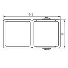 MOWION TEKNO 05-3128-143 Egypólusú kapcsoló és Schuko aljzat érintkezés védelemmel