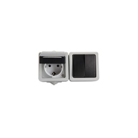 MOWION TEKNO 05-3528-143 Csillárkapcsoló és Schuko aljzat érintkezés védelemmel