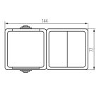MOWION TEKNO 05-3528-143 Csillárkapcsoló és Schuko aljzat érintkezés védelemmel