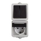 MOWION TEKNO 05-3529-143 Csillárkapcsoló és Schuko aljzat érintkezés védelemmel