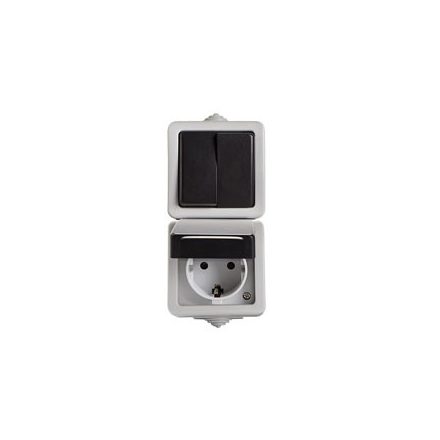 MOWION TEKNO 05-3529-143 Csillárkapcsoló és Schuko aljzat érintkezés védelemmel