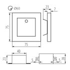 KANLUX APUS PIR B-NW LED lépcsővilágító lámpatest 