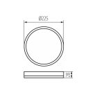 KANLUX AZPO LED 11,8W-NW-O-B természetes fehér IP54 védett lámpa fehér/fekete