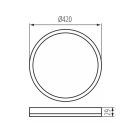 KANLUX AZPO LED 22W-NW-O-B Természetes fehér IP54 védett lámpa fehér/fekete
