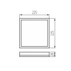 KANLUX AZPO LED 12,3 W-NW-O-B természetes fehér IP54 védett lámpa fehér/fekete négyzet