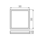 KANLUX AZPO LED 18,5W-NW-O-B természetes fehér IP54 védett lámpa fehér/fekete négyzet