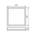 KANLUX AZPO LED 22W-NW-O-B Természetes fehér IP54 védett lámpa fehér/fekete négyzet