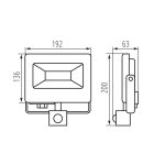 KANLUX ANTEM LED 50W-NW-SE B LED-es reflektor