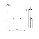 KANLUX ERINUS L B-NW LED lépcsővilágító lámpatest 