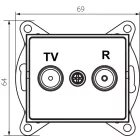 MOWION LOGI 02-1330-042 RTV végzáró antennacsatlakozó aljzat