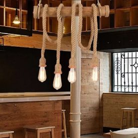   Universo Kender kötél csillár 4x E27 foglalattal, 600×1240MM