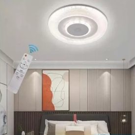   UNIVERSO Mennyezeti lámpa hangszóróval BT 72w CCT+ 9w RGB 4600lm átlátszó búra