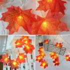 Union Knights Elemes Őszi Falevél LED fényfüzér, meleg fehér