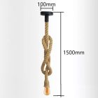 Universo kender kötél függeszték 1x E27 foglalattal, 1500mm
