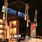 Universo kender kötél függeszték 2x E27 foglalattal, 100 x 2000 mm