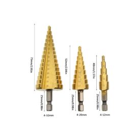 Kúpfúró készlet 3db-os fém dobozban