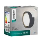 BRAYTRON oldalfali lámpatest 12W 3000K 1140Lm IP65 fekete