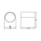 BRAYTRON oldalfali lámpatest 2XGU10 fekete IP44