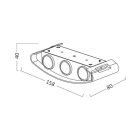 BRAYTRON VECTOR oldalfali lámpatest IP65 6X1W CCT