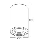 BRAYTRON mennyezeti lámpatest 1XGU10 foglalattal ALU fekete IP20