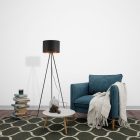 BRAYTRON Álló lámpa fekete/arany E27 foglalattal