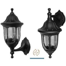 Adeleq oldalfali lámpatest IP44 forgatható fekete