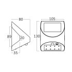 ÚJDONSÁG BRAYTRON szolár mozgásérzékelős 3w ip54 fali lámpa 240Lm 6500K