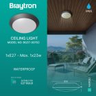 BRAYTRON Napoli IP65 1xE27 lámpatest PC búra sötétszürke(fekete)